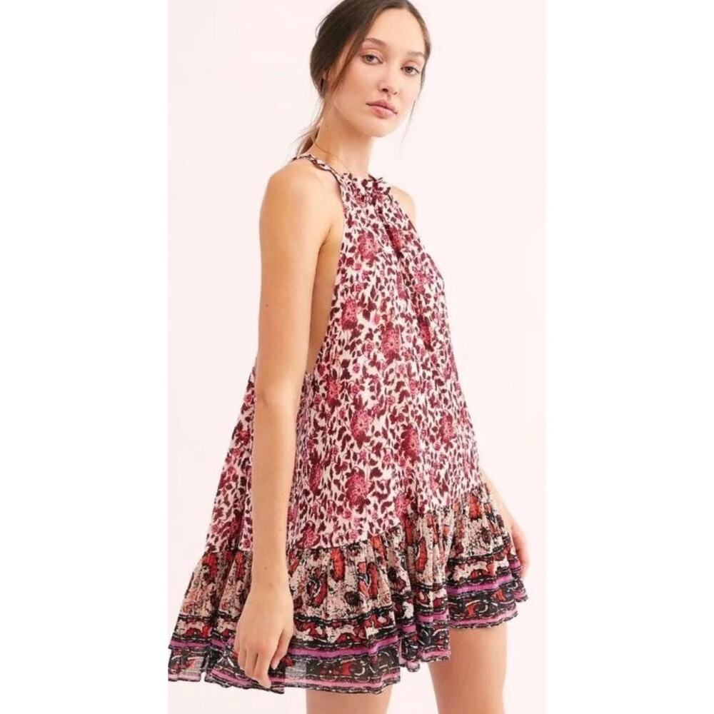 Free People Lyla Mini Swing Boho Dress sz S